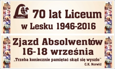 70 lat leskiego Liceum Og&oacute;lnokształcącego - zjazd absolwent&oacute;w rozpoczęty!