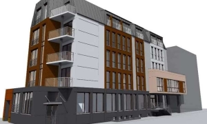 Wizualizacja budowanego hotelu