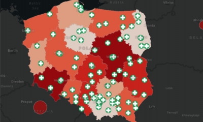Powstała interaktywna mapa zarażeń koronawirusem w Polsce
