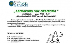 Zaproszenie na I BIWAKOWĄ NOC ORLIKOWĄ