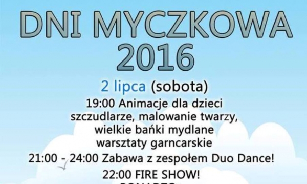 Dni Myczkowa - zaproszenie do zabawy