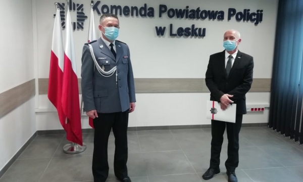 Pożegnanie Komendanta Powiatowego Policji w Lesku kom. Jacka Pączka