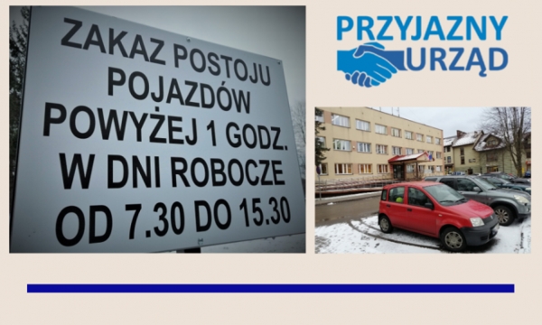 Zmiany zasad parkowania przy Urzędzie Miasta