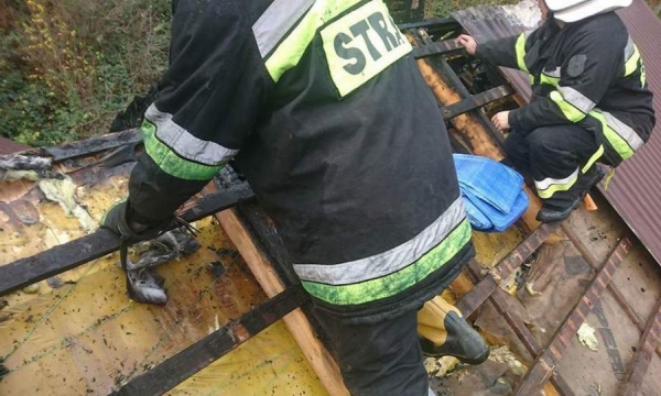 Pożar w Lisznej. Zaczęło się od kominka...