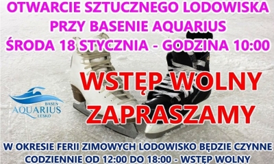 Już w środę otwarcie sztucznego lodowiska przy basenie Aquarius
