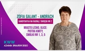 Wybory samorządowe 2024. Zofia Galant-Andrach - kandydatka do Rady Miejskiej