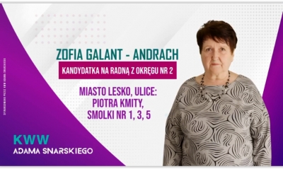 Wybory samorządowe 2024. Zofia Galant-Andrach - kandydatka do Rady Miejskiej
