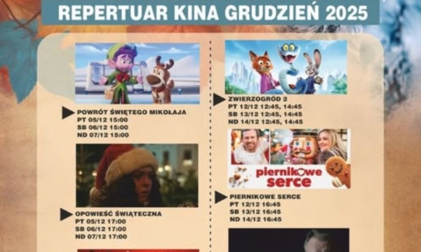 Świąteczny grudzień w kinie BDK. Repertuar