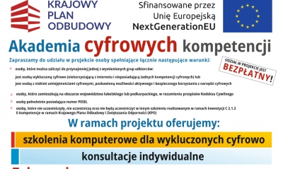 Akademia cyfrowych kompetencji. Bezpłatne szkolenia komputerowe