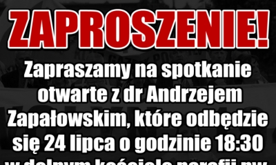 Narodowcy zapraszają na spotkanie poświęcone działalności   terrorystycznej UPA w naszym regionie