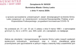 Lesko odwołuje imprezy masowe